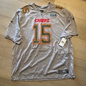 Men's Nike Patrick Mahomes Gray Kansas City Chiefs Super Bowl LVII Patch